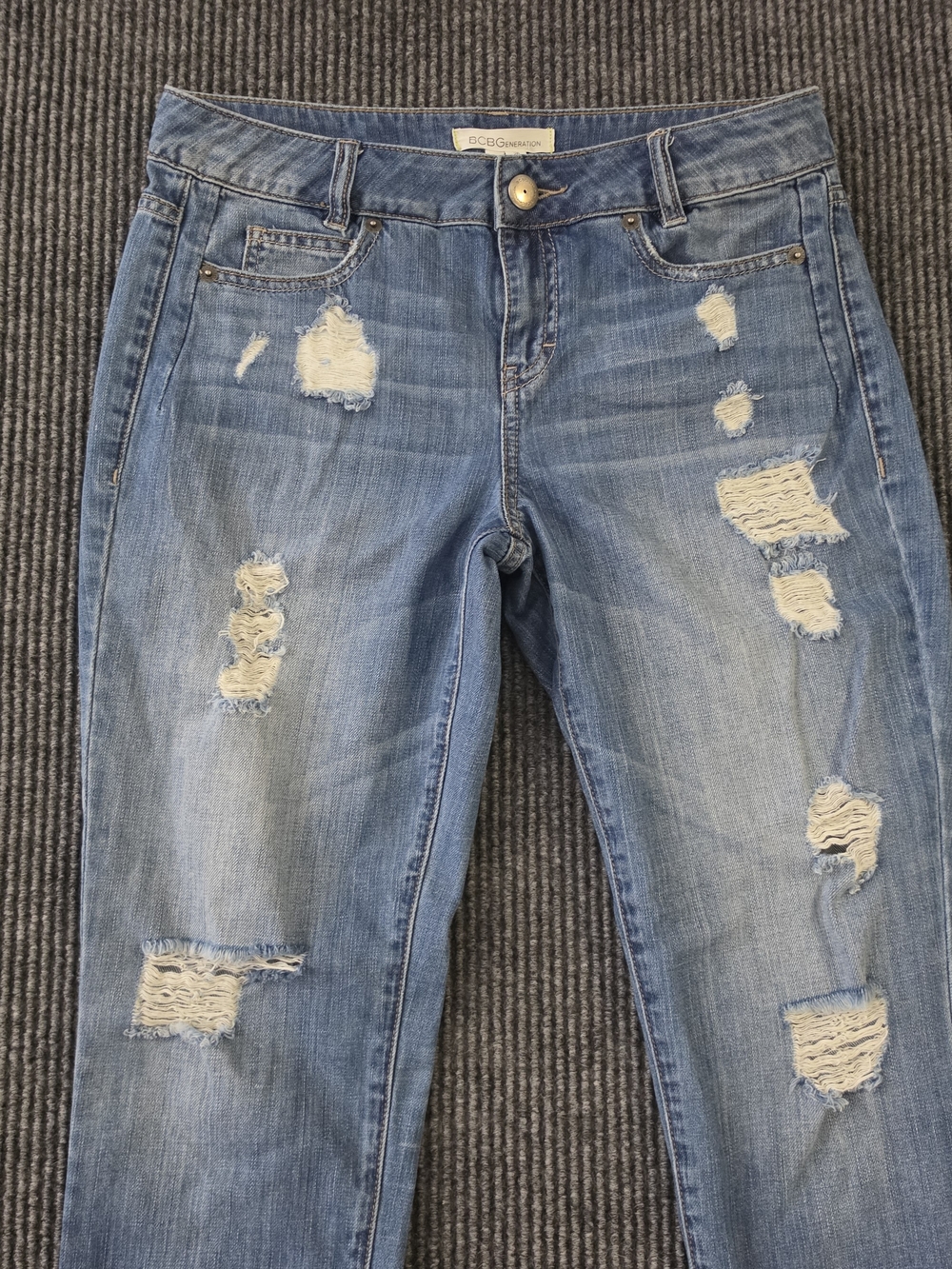 BCBGeneration Light Blue Ripped Skinny Jeans - Picture 3 of 4